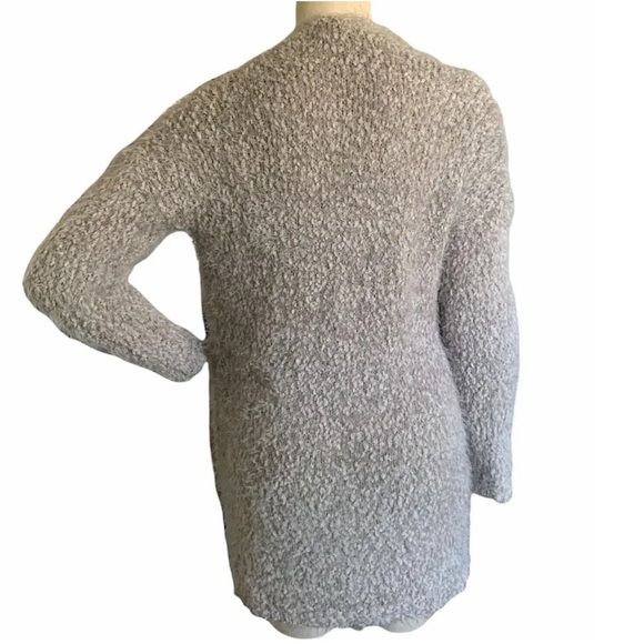 Debut Knit Grandma Sweater Open Front Cardigan Eyelash Chunky Pockets Size L - Picture 3 of 10